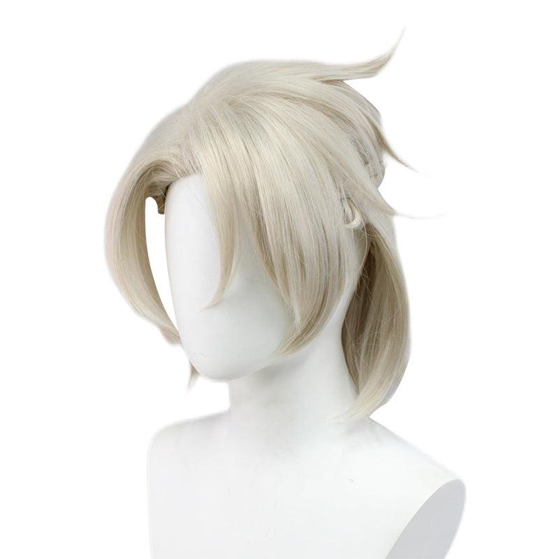 Genshin Impact Albedo Wig Short Blonde Fluffy Cosplay Wig - CrazeCosplay