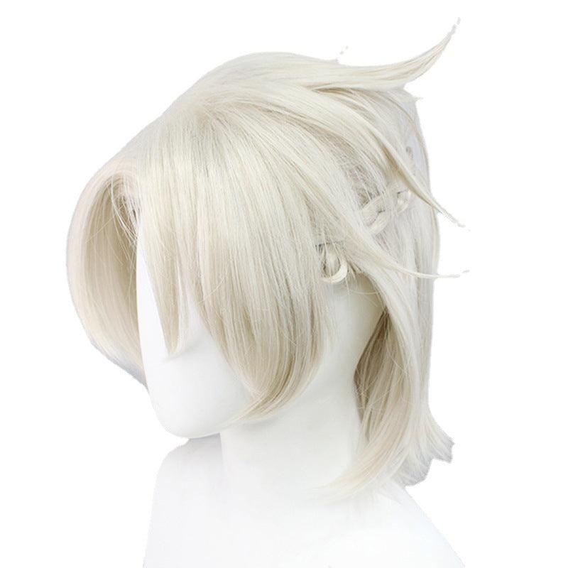 Genshin Impact Albedo Wig Short Blonde Fluffy Cosplay Wig - CrazeCosplay