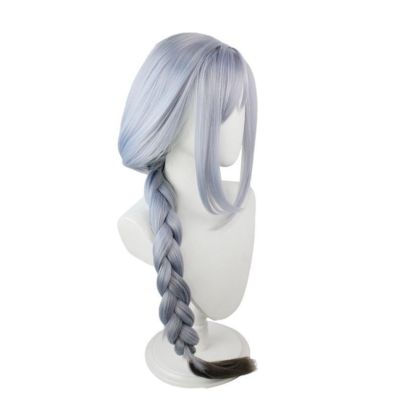 Genshin Impact ShenHe Cosplay Wig Silver Ponytails Carnival Halloween Party Props - CrazeCosplay