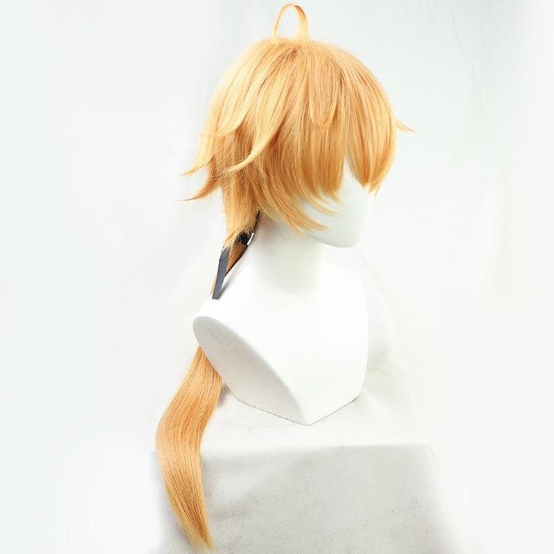 Genshin Impact Thoma Yellow Long Cosplay Wig - CrazeCosplay