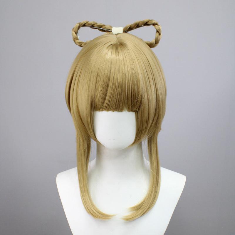 Genshin Impact Yaoyao Cosplay Wig Brown Ponytail Hair - CrazeCosplay