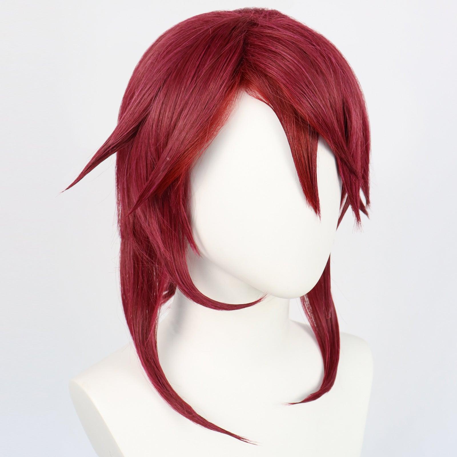 Genshin Impact Rosaria Burgundy Long Cosplay Wig - CrazeCosplay