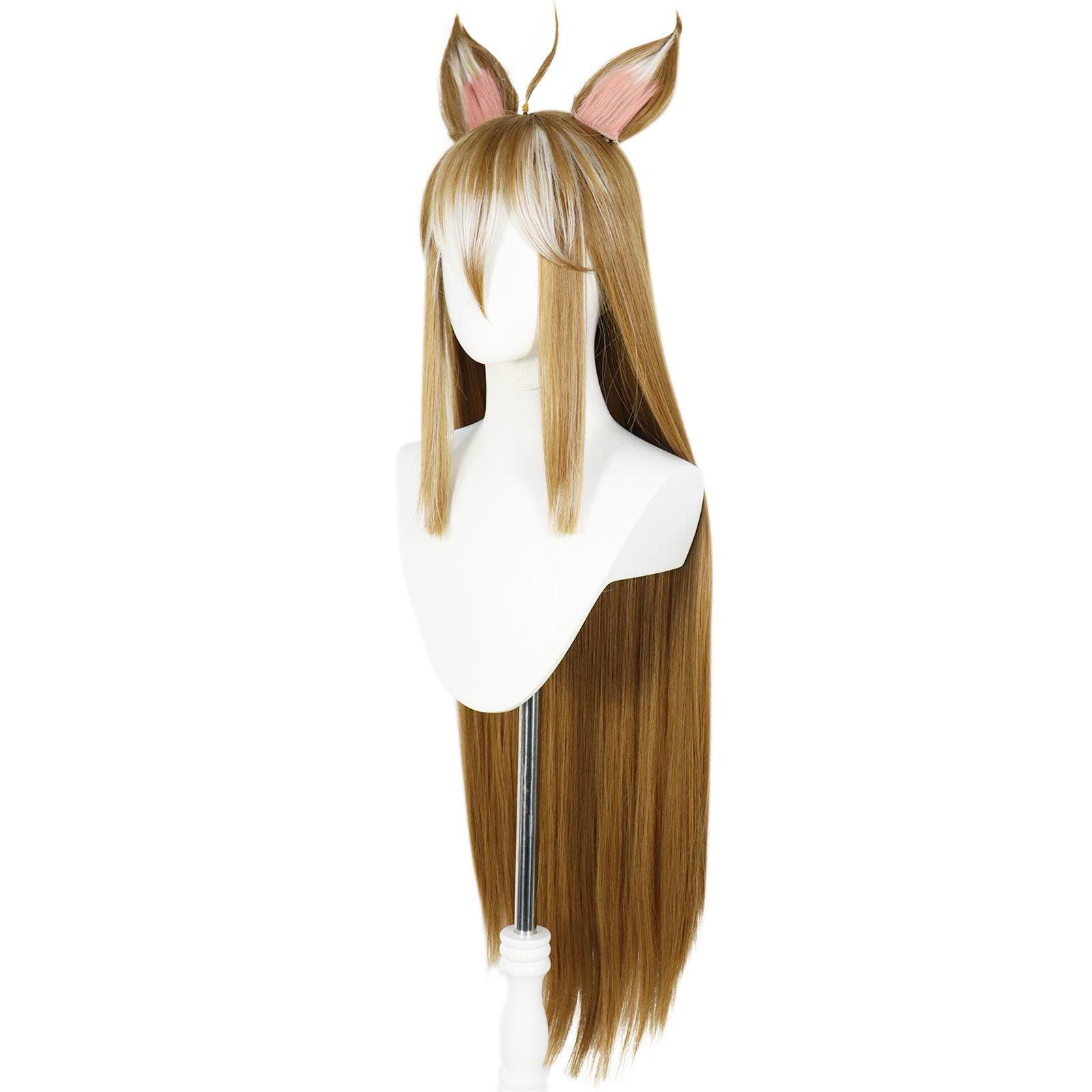 Genshin Impact Miss Hina Cosplay Wig With Ear Gorou Sexual Transformation Cosplay - CrazeCosplay