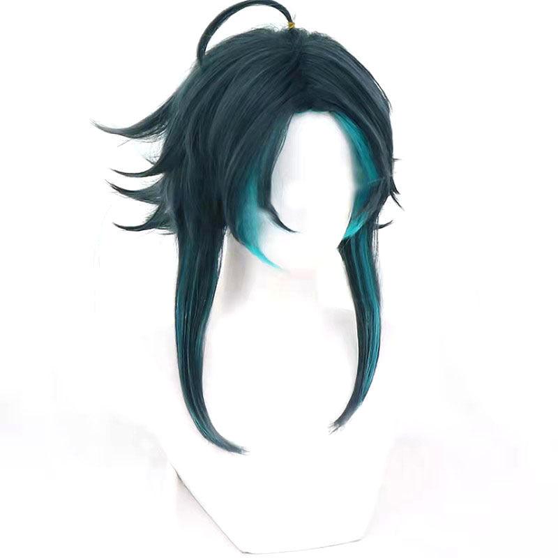 Genshin Impact Xiao Green Short Cosplay Wig - CrazeCosplay