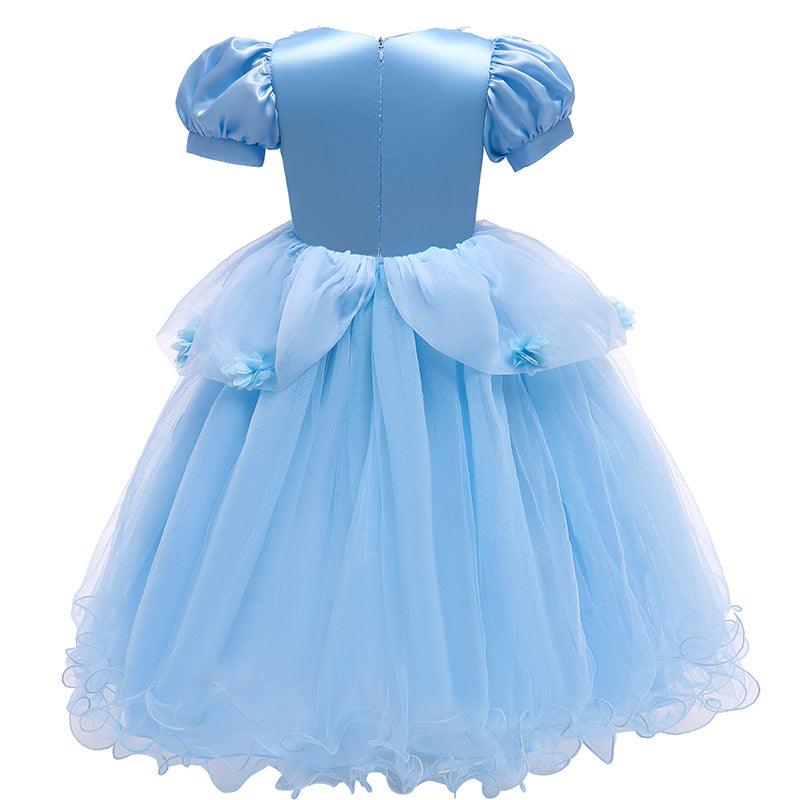 Cinderella Princess skirt children's short sleeve shawl skirt children's Birthday wedding dress cos evening dress Christmas