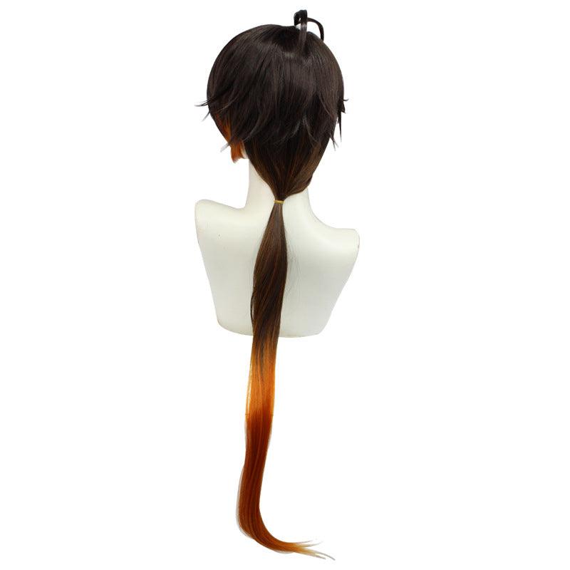 Genshin Impact Zhongli Brown Long Cosplay Wig - CrazeCosplay