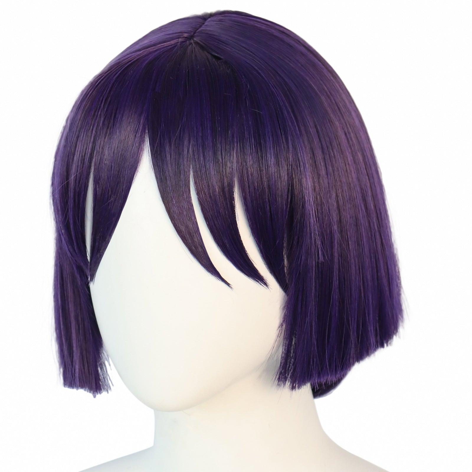 Genshin Impact Scaramouche Cosplay Wig Purple Short Heat Resistant Synthetic Wig - CrazeCosplay