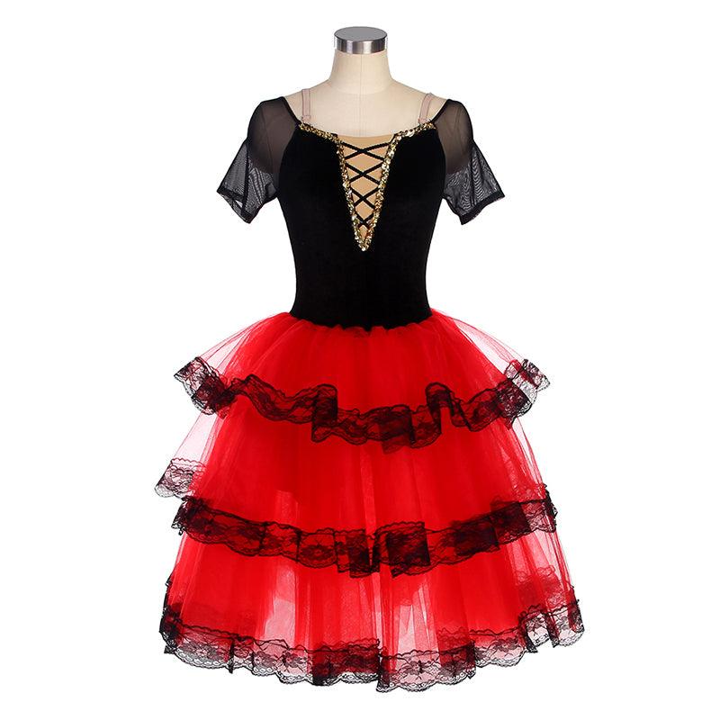 Spain National Costume Halloween Spanish Dancer Dress Skirt for Female Ladies - CrazeCosplay