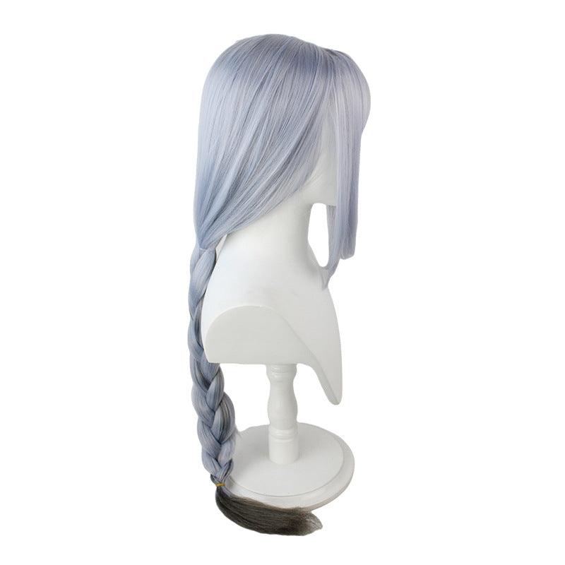 Genshin Impact ShenHe Cosplay Wig Silver Ponytails Carnival Halloween Party Props - CrazeCosplay