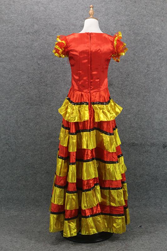 Spain Flamenco Dress Spanish Dance Costume Halloween Cosplay Outfits for Female - CrazeCosplay