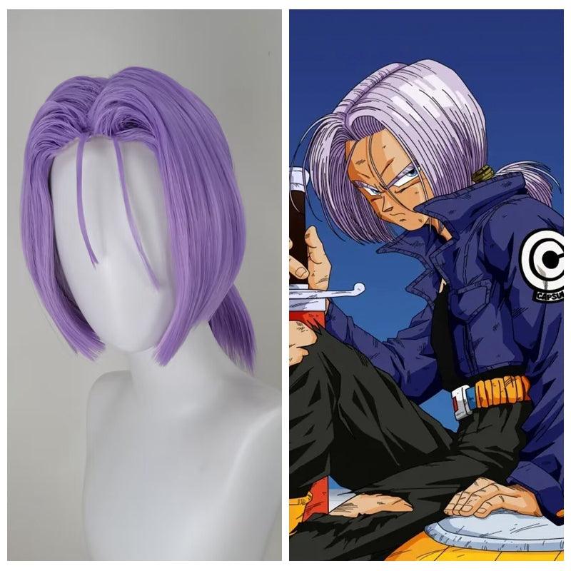 Dragon Ball Trunks Purple Ponytail Cosplay Wig - CrazeCosplay