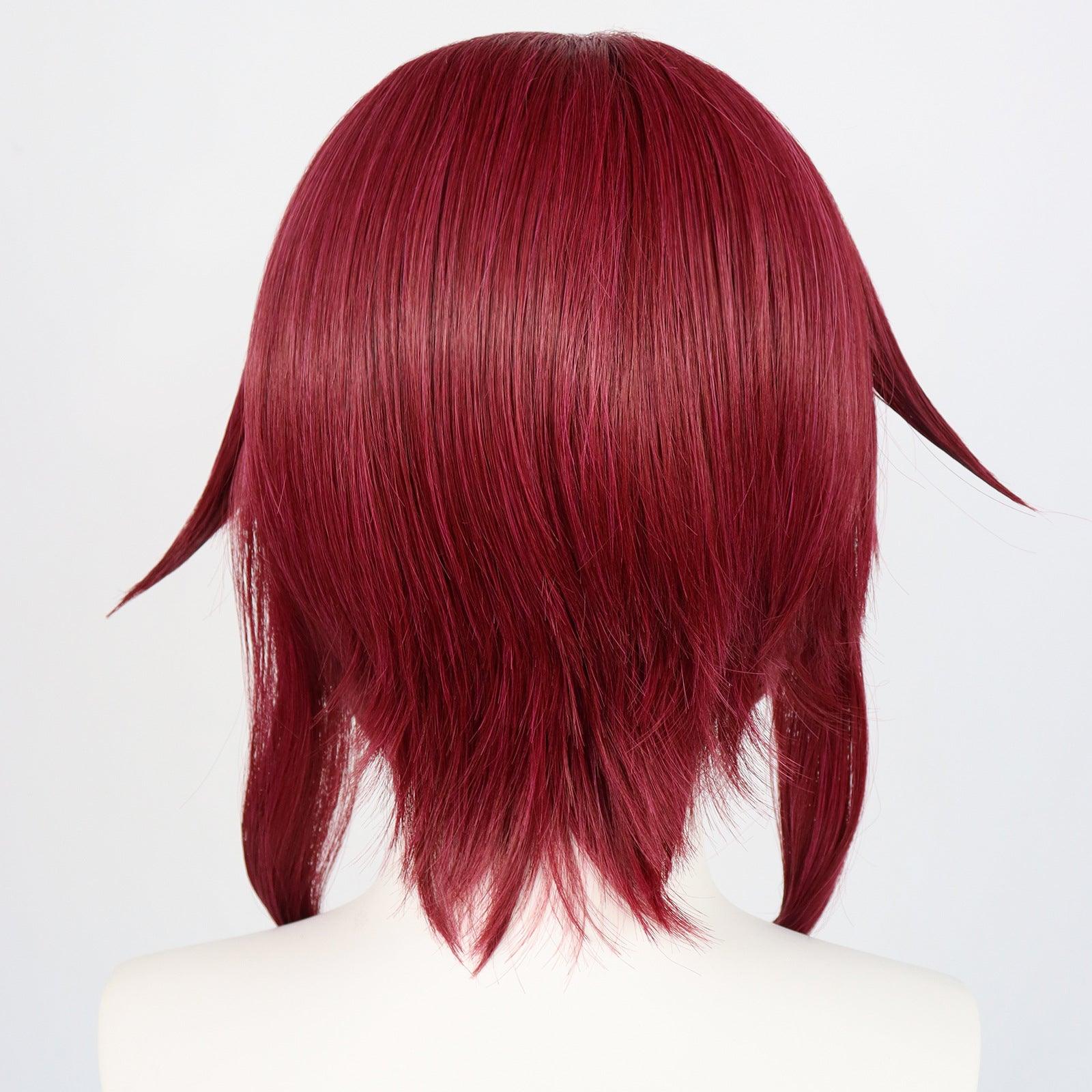 Genshin Impact Rosaria Burgundy Long Cosplay Wig - CrazeCosplay