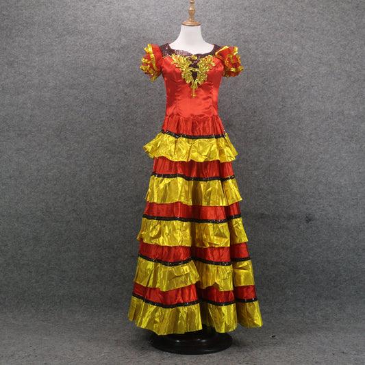 Spain Flamenco Dress Spanish Dance Costume Halloween Cosplay Outfits for Female - CrazeCosplay