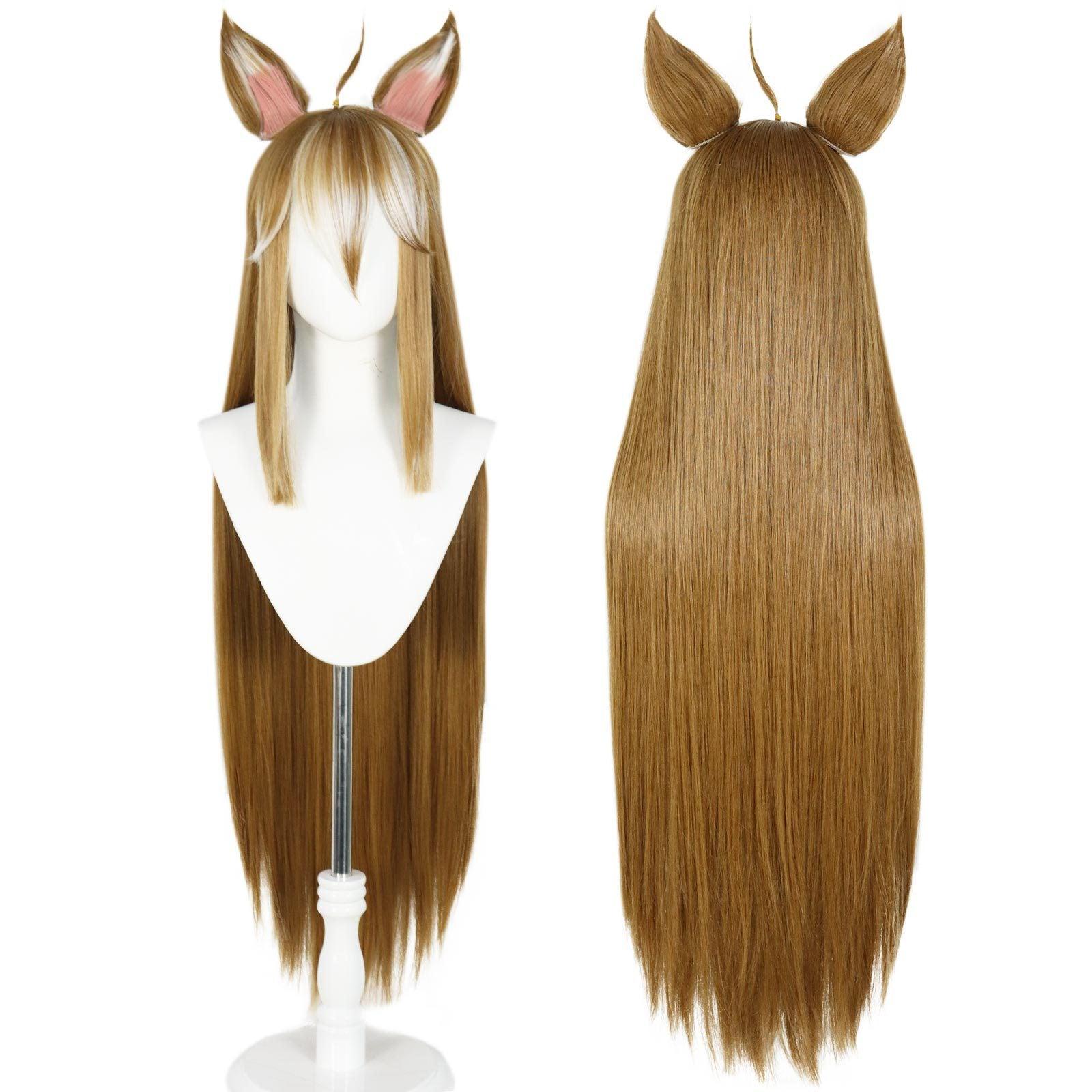 Genshin Impact Miss Hina Cosplay Wig With Ear Gorou Sexual Transformation Cosplay - CrazeCosplay