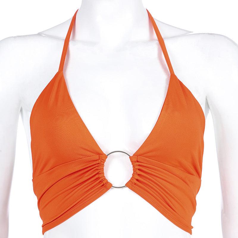 Foxxy Cleopatra Austin Powers Costume Halloween Cosplay Orange Tank Top - CrazeCosplay