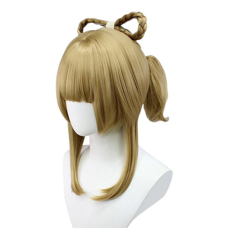 Genshin Impact Yaoyao Cosplay Wig Brown Ponytail Hair - CrazeCosplay