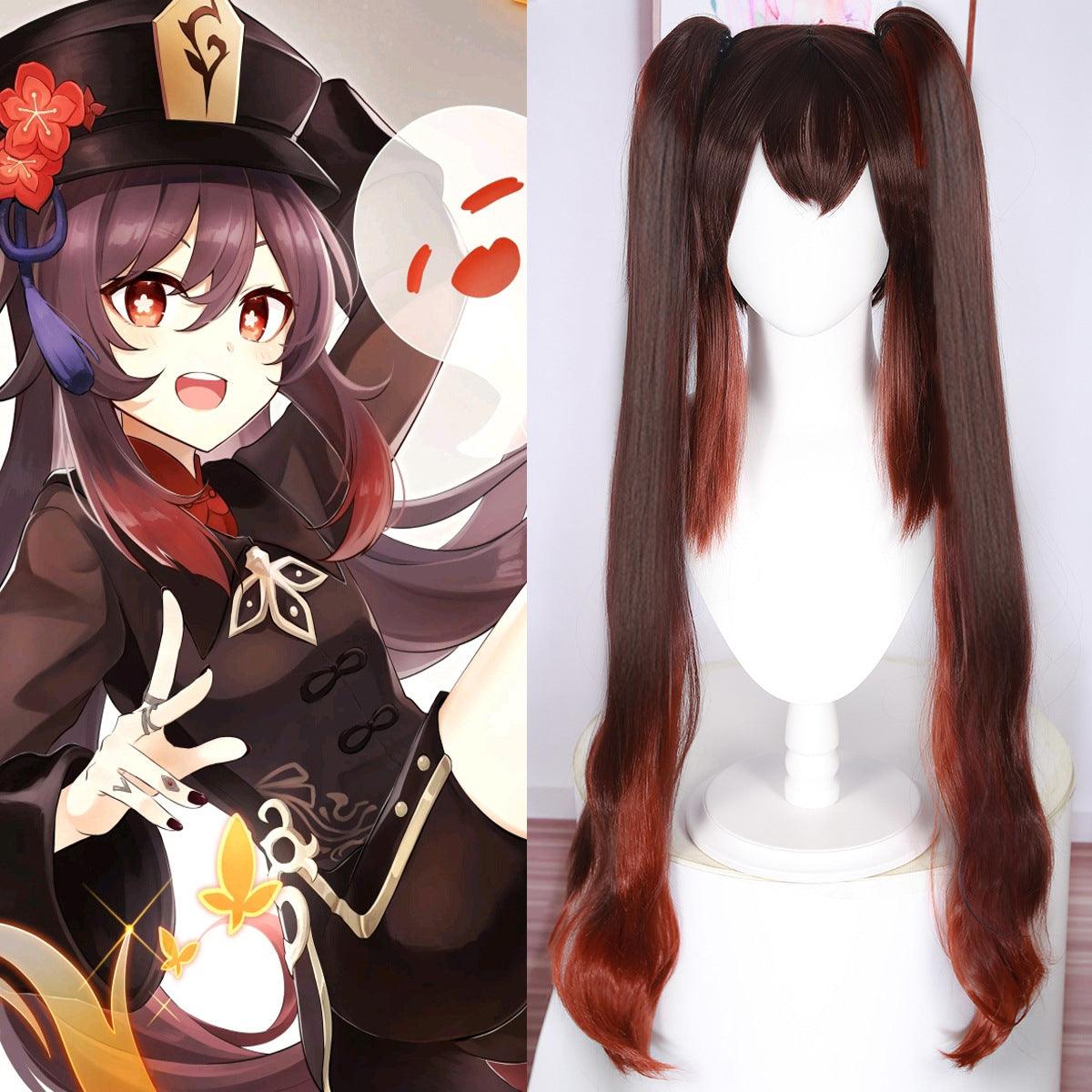 Genshin Impact Hu Tao Brown Cosplay Wig - CrazeCosplay