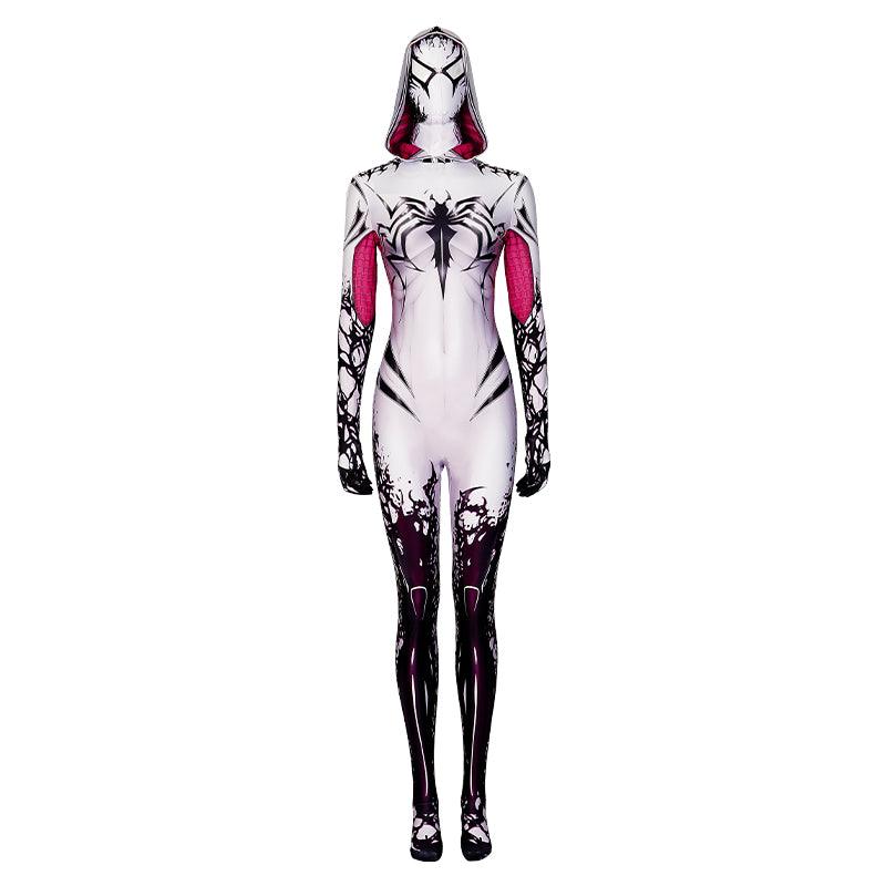 Ghost Spiderman Costume Gwen Halloween Suit for Women Adults - CrazeCosplay