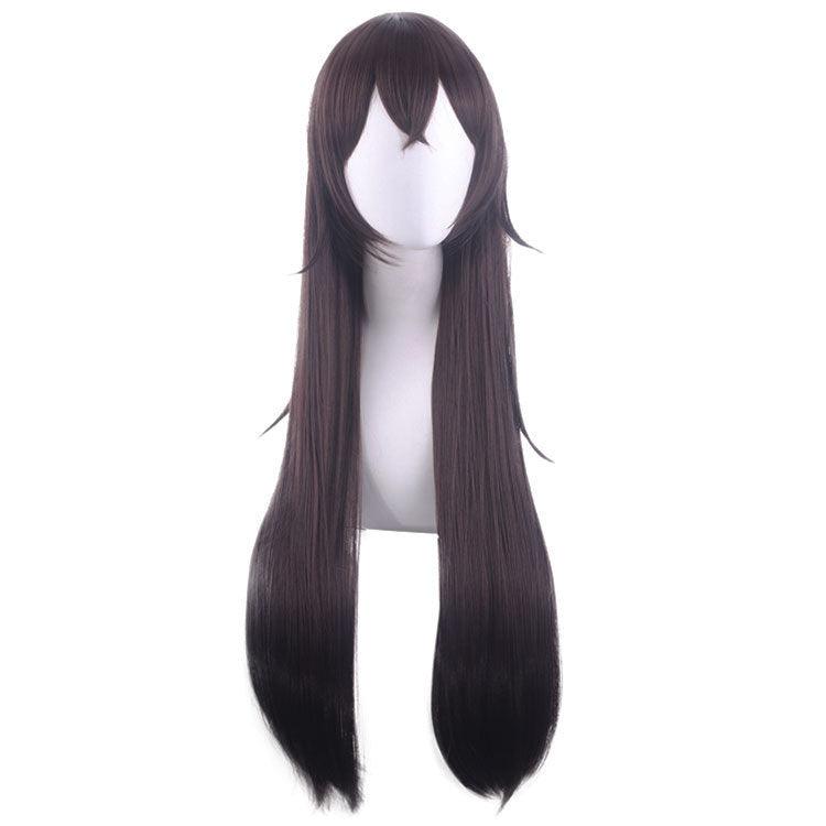 Genshin Impact Amber Cosplay Wig Dark Brown Long Straight Hair - CrazeCosplay