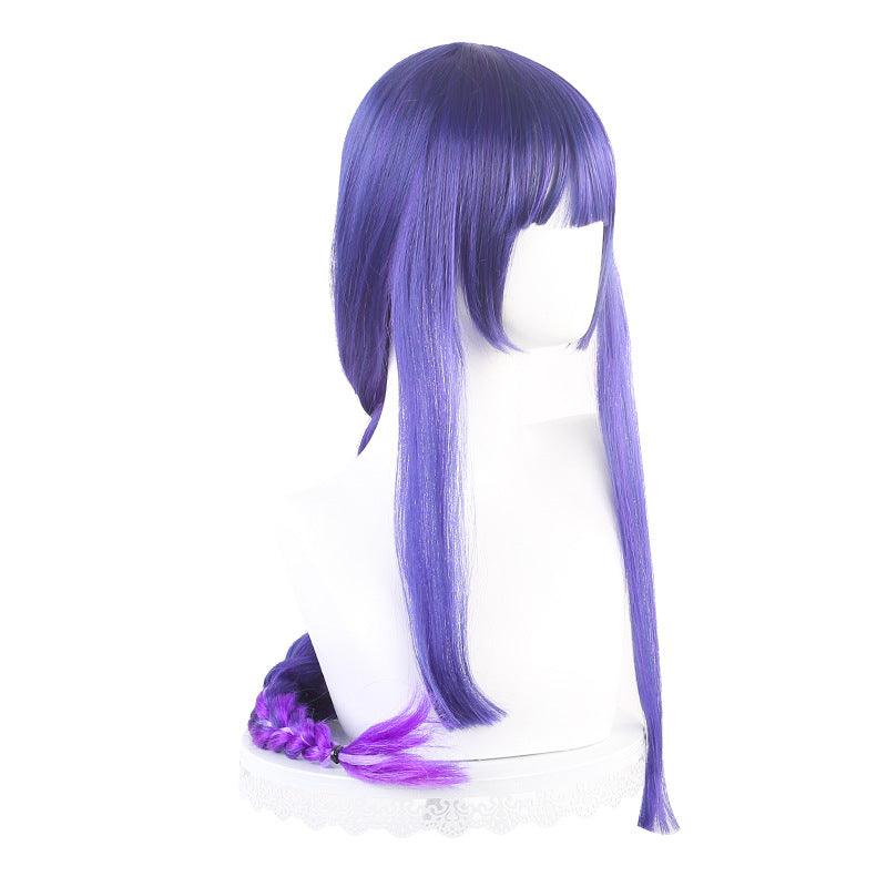 Genshin Impact Raiden Shogun Purple Cosplay Wig - CrazeCosplay