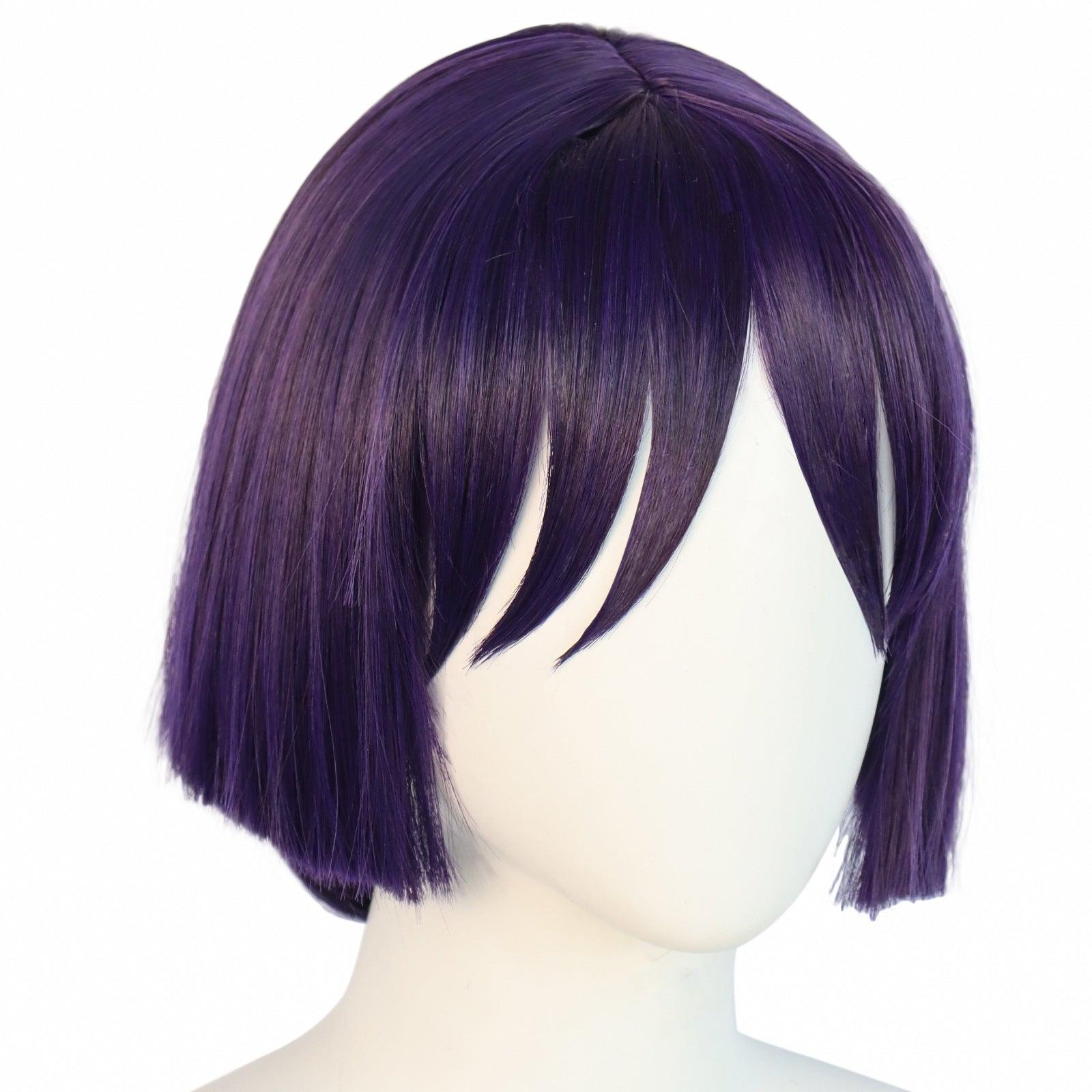 Genshin Impact Scaramouche Cosplay Wig Purple Short Heat Resistant Synthetic Wig - CrazeCosplay