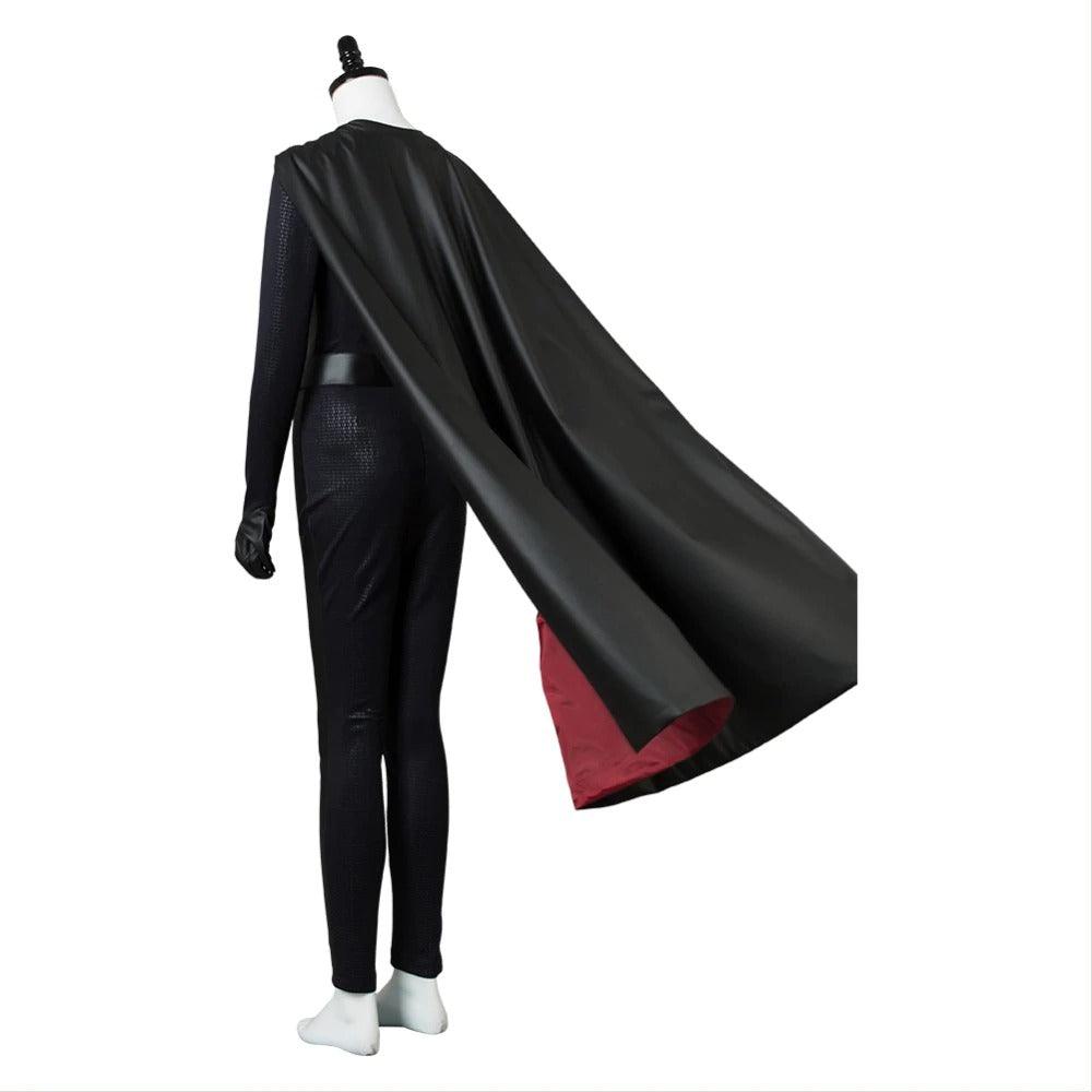 Supergirl Overgirl Kara Zor El Danvers Outfit Cosplay Costume Jumpsuit Cape - CrazeCosplay