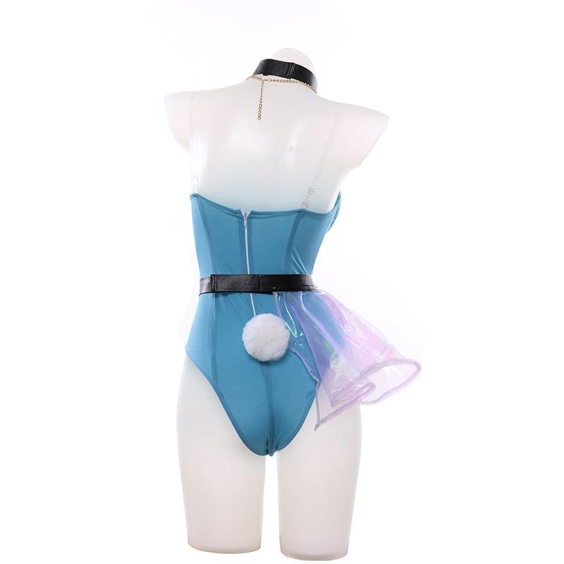 Seraphine Cosplay Bunny Girl Sexy Costumes Game LOL KDA Anime Figure Cosplay Costume Catsuit Party Halloween Girls Dress suit corset - CrazeCosplay