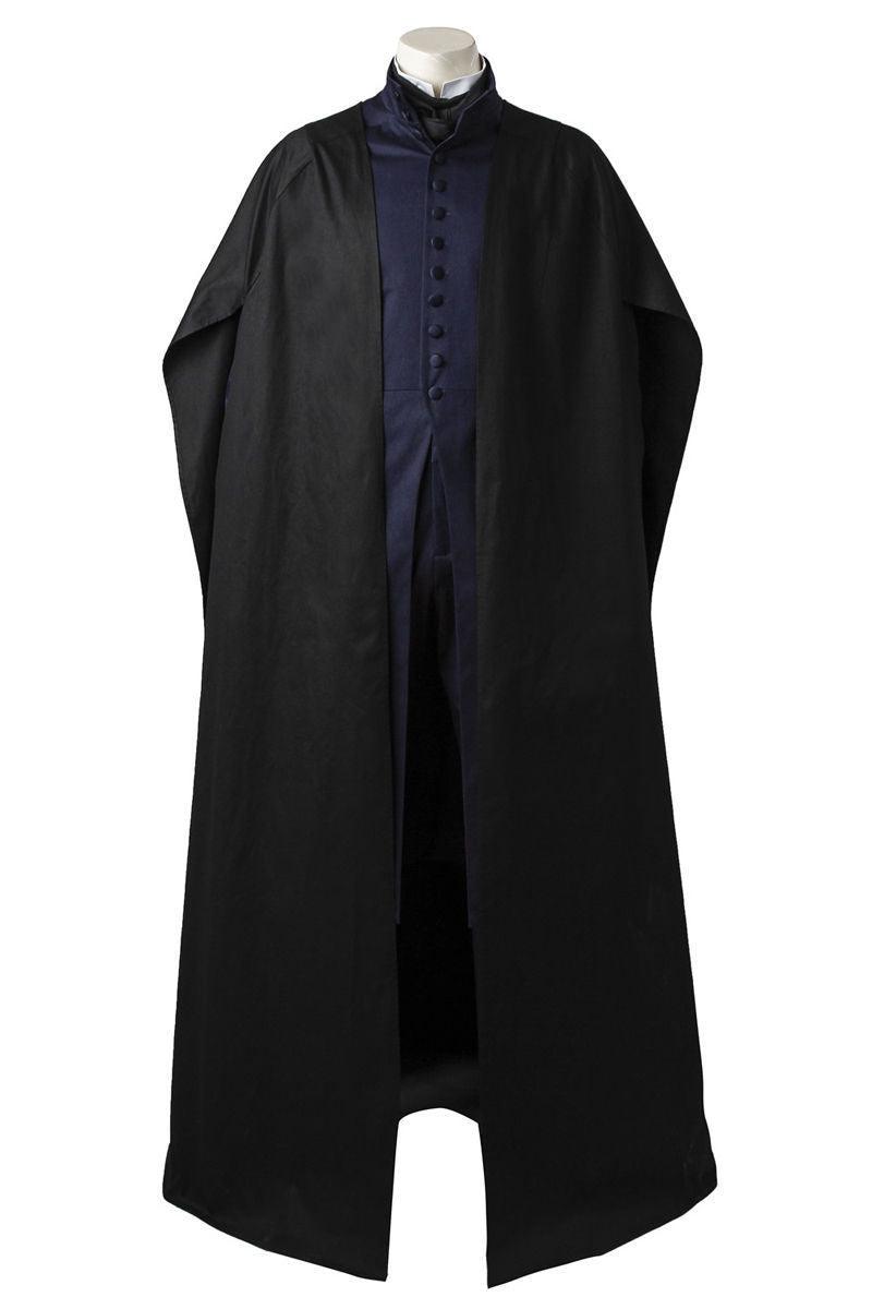 Harry Potter Professor Severus Snape Black Robe Cloak Uniform Cosplay ...
