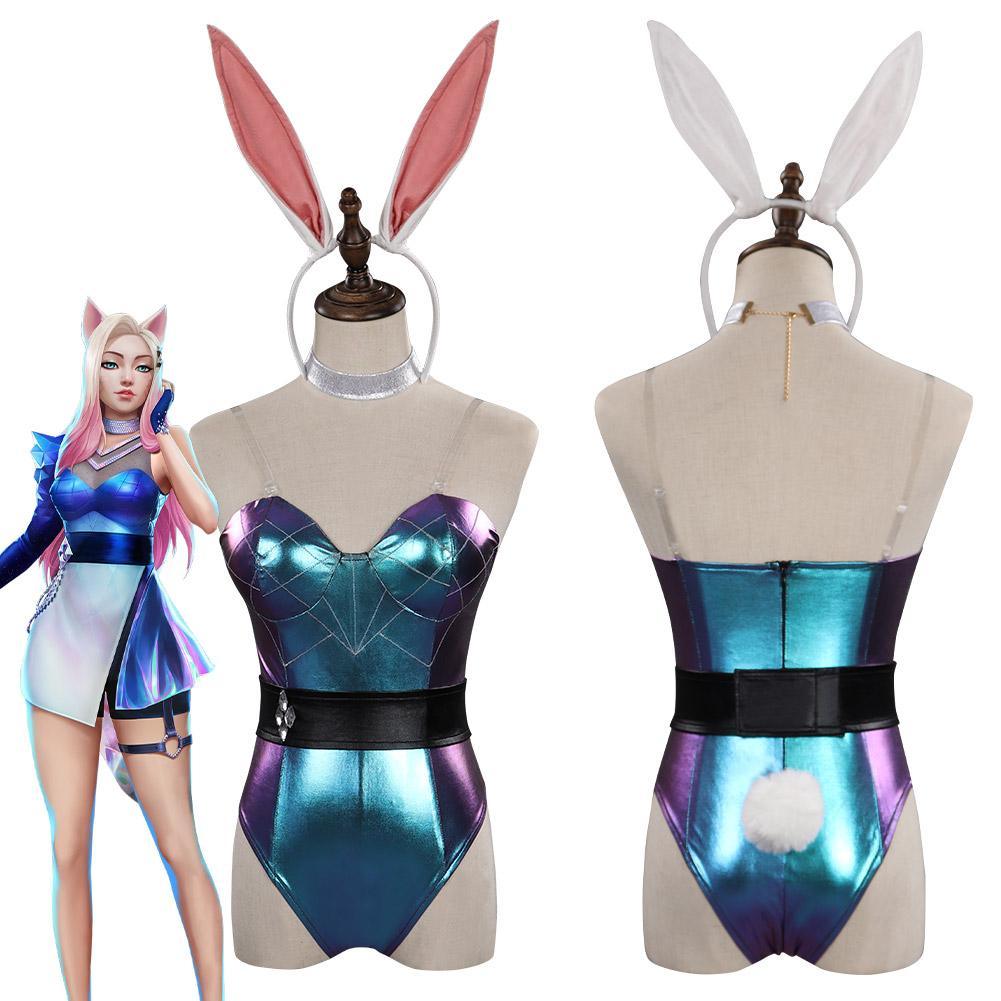 League of Legends LoL KDA Bunny Girls Jumpsuit Outfit Halloween Cosplay Costume - CrazeCosplay