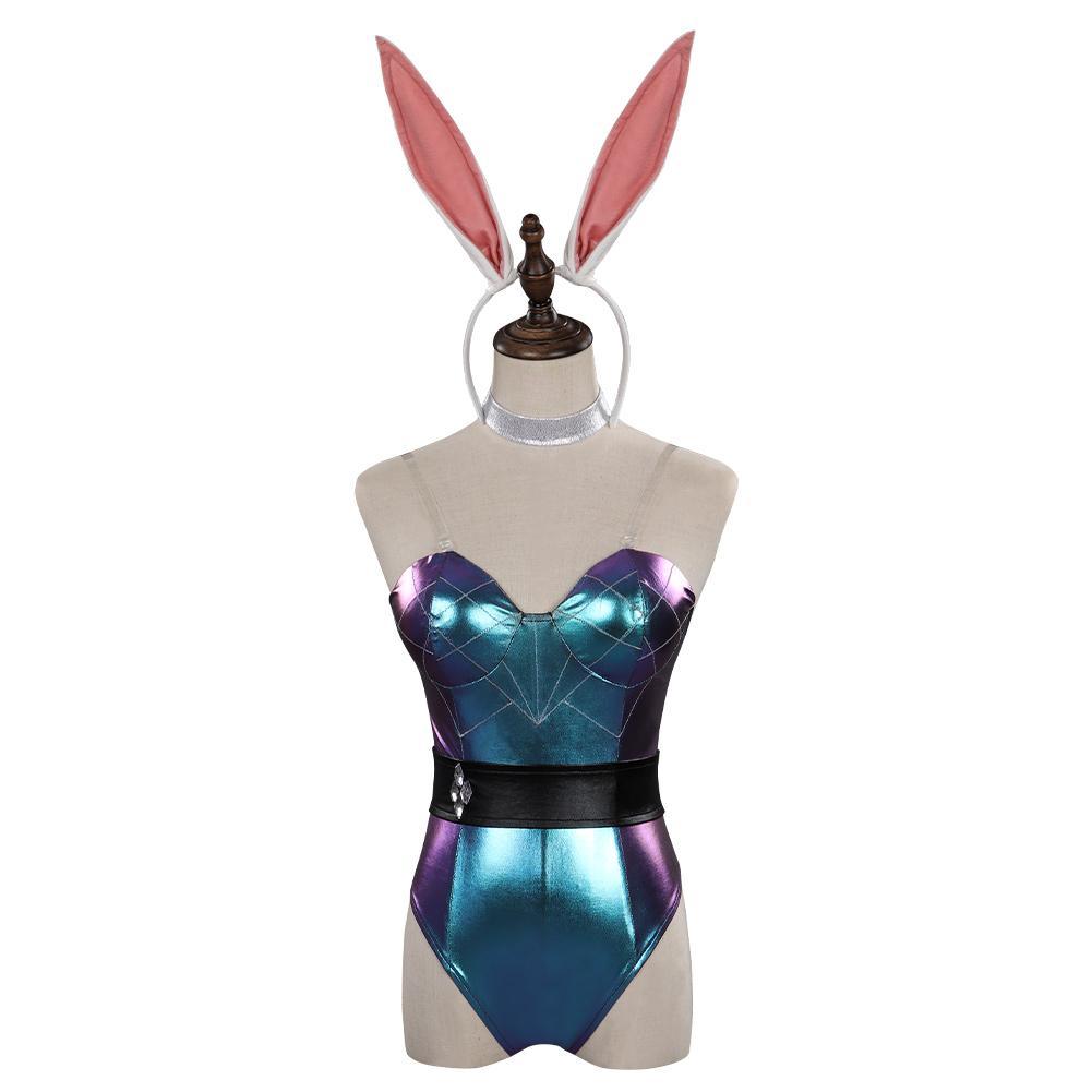 League of Legends LoL KDA Bunny Girls Jumpsuit Outfit Halloween Cosplay Costume - CrazeCosplay