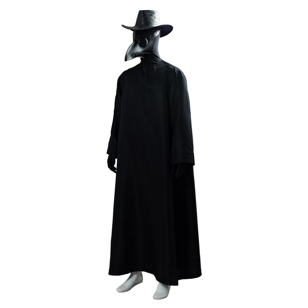 Plague Doctor Bird Beak Mask Steampunk Long Robe Outfit Halloween Cosplay Costume - CrazeCosplay