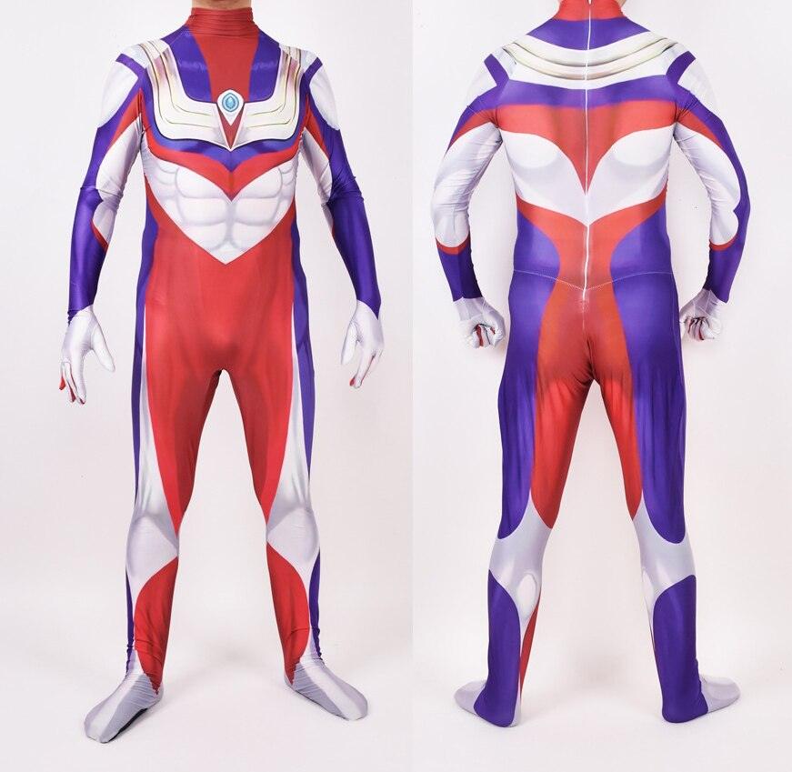 Ultraman Tiga Cosplay Costume Ultraman Suit Adults Kids Superhero Halloween Zentai Bodysuit - CrazeCosplay