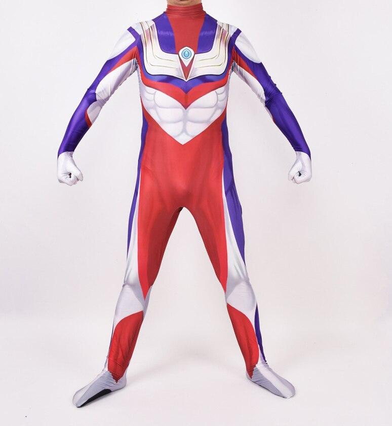 Ultraman Tiga Cosplay Costume Ultraman Suit Adults Kids Superhero Halloween Zentai Bodysuit - CrazeCosplay