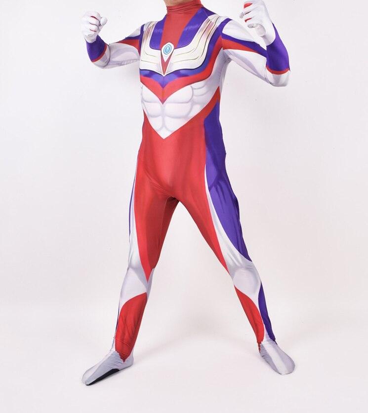 Ultraman Tiga Cosplay Costume Ultraman Suit Adults Kids Superhero Halloween Zentai Bodysuit - CrazeCosplay