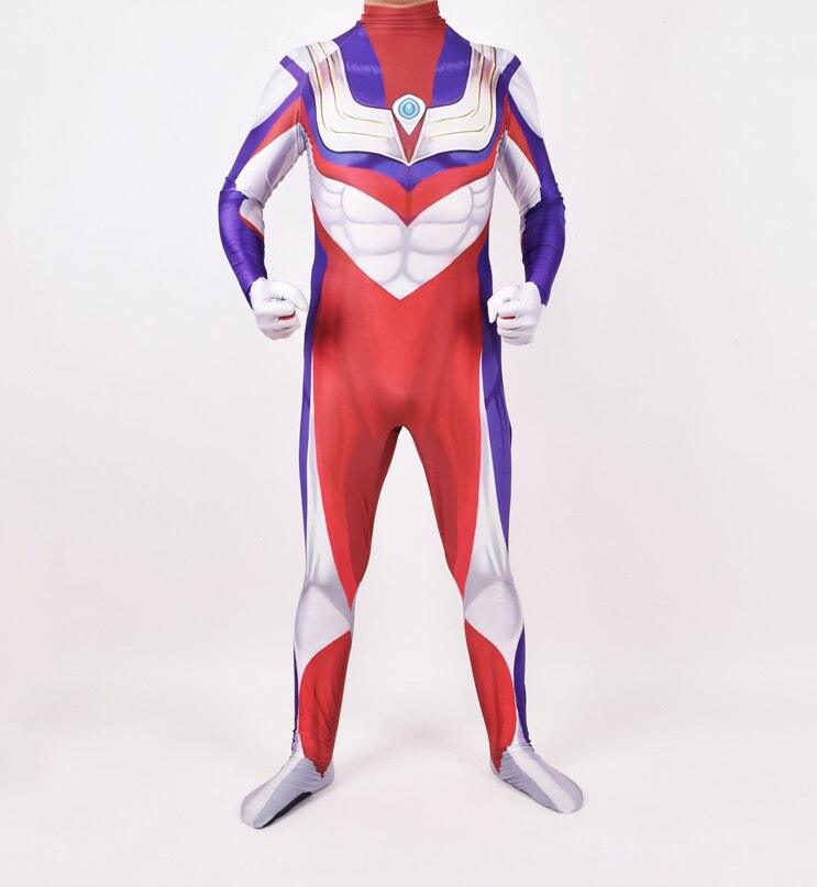 Ultraman Tiga Cosplay Costume Ultraman Suit Adults Kids Superhero Halloween Zentai Bodysuit - CrazeCosplay