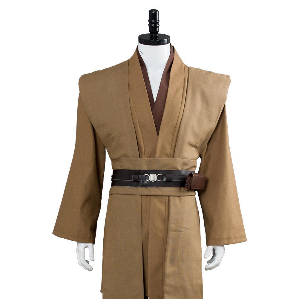 Star Wars Kenobi Jedi Tunic Cosplay Costume Brown Version No Cloak - CrazeCosplay