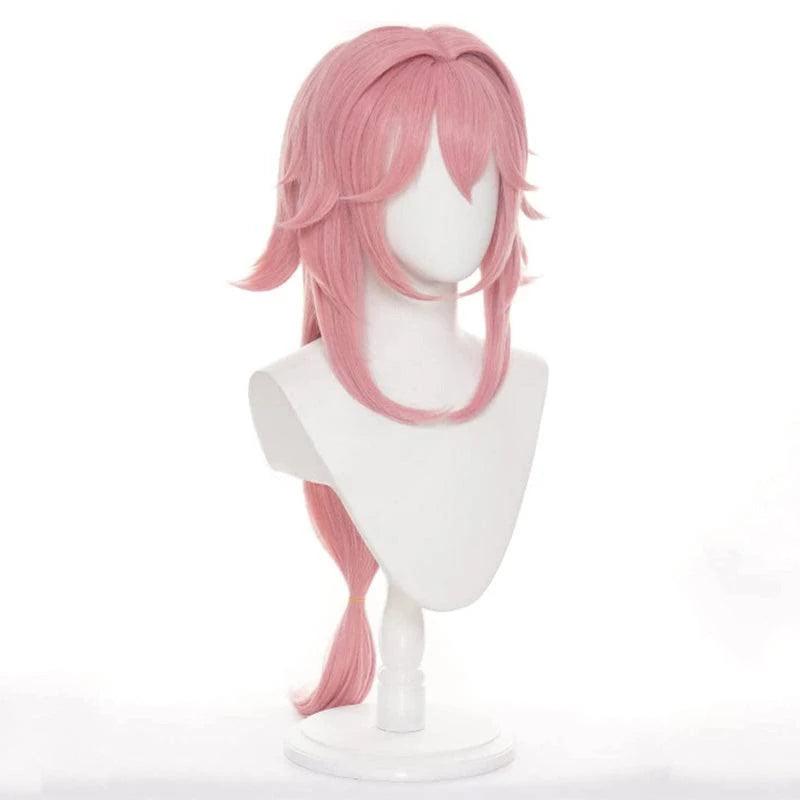 Genshin Impact Yae Miko Cosplay Wig Pink Long Hair - CrazeCosplay