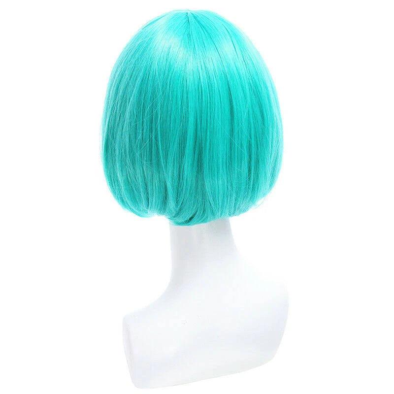 Dragon Ball Bulma Cosplay Wig Green Short Bob Hair - CrazeCosplay