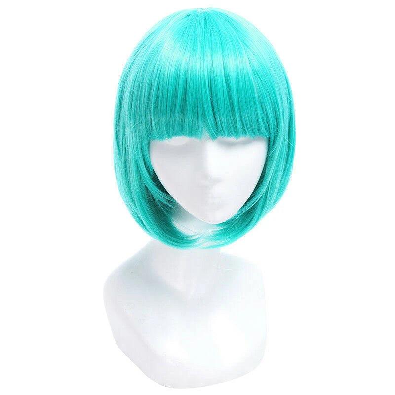 Dragon Ball Bulma Cosplay Wig Green Short Bob Hair - CrazeCosplay