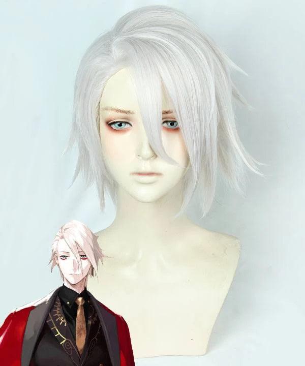 FGO Karna White Short Cosplay Wig - CrazeCosplay